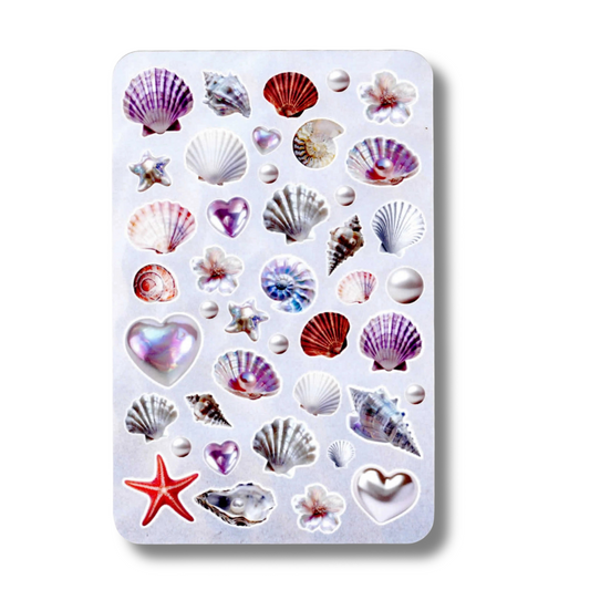 Shell and Pearl Sticker Sheet