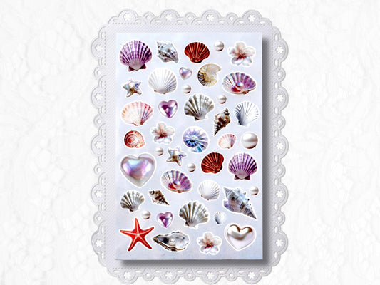 Shell and Pearl Sticker Sheet
