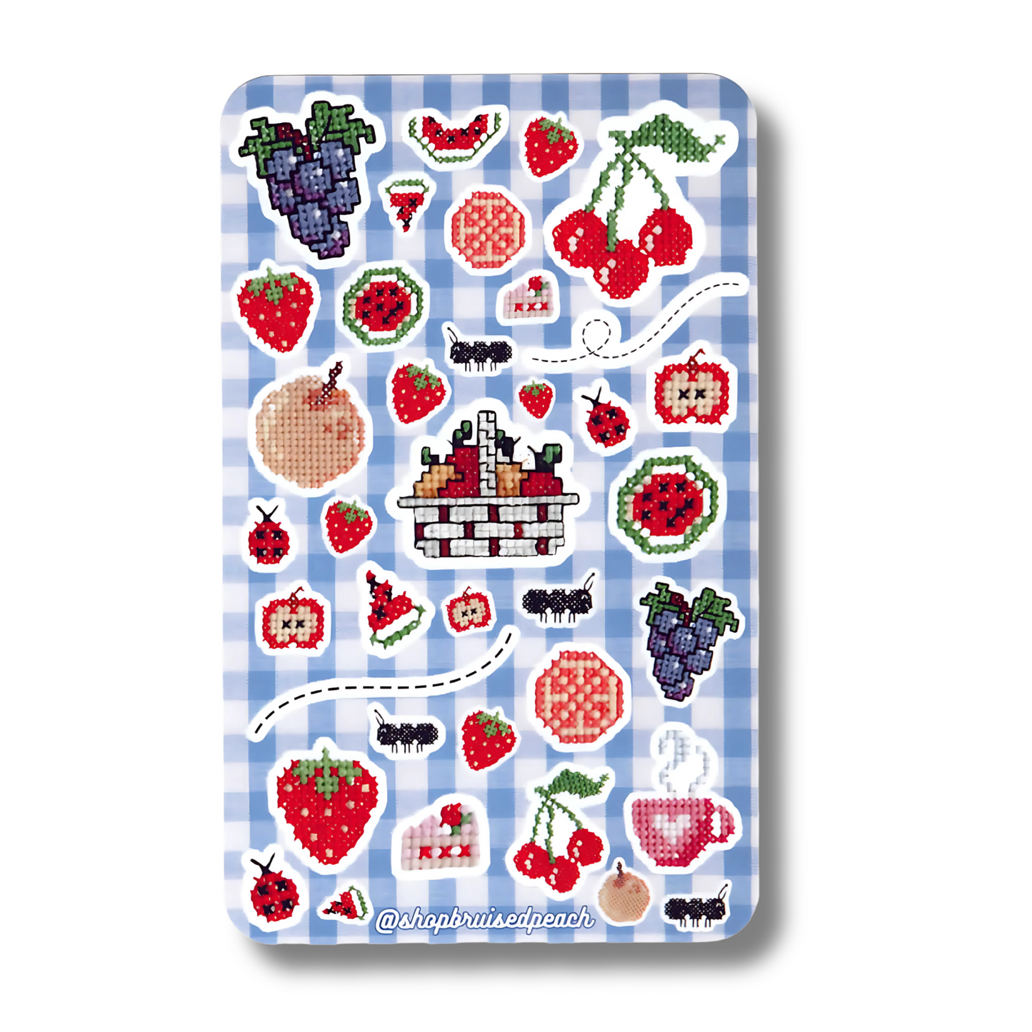 Mom's Cross Stitch Picnic Sticker Sheet