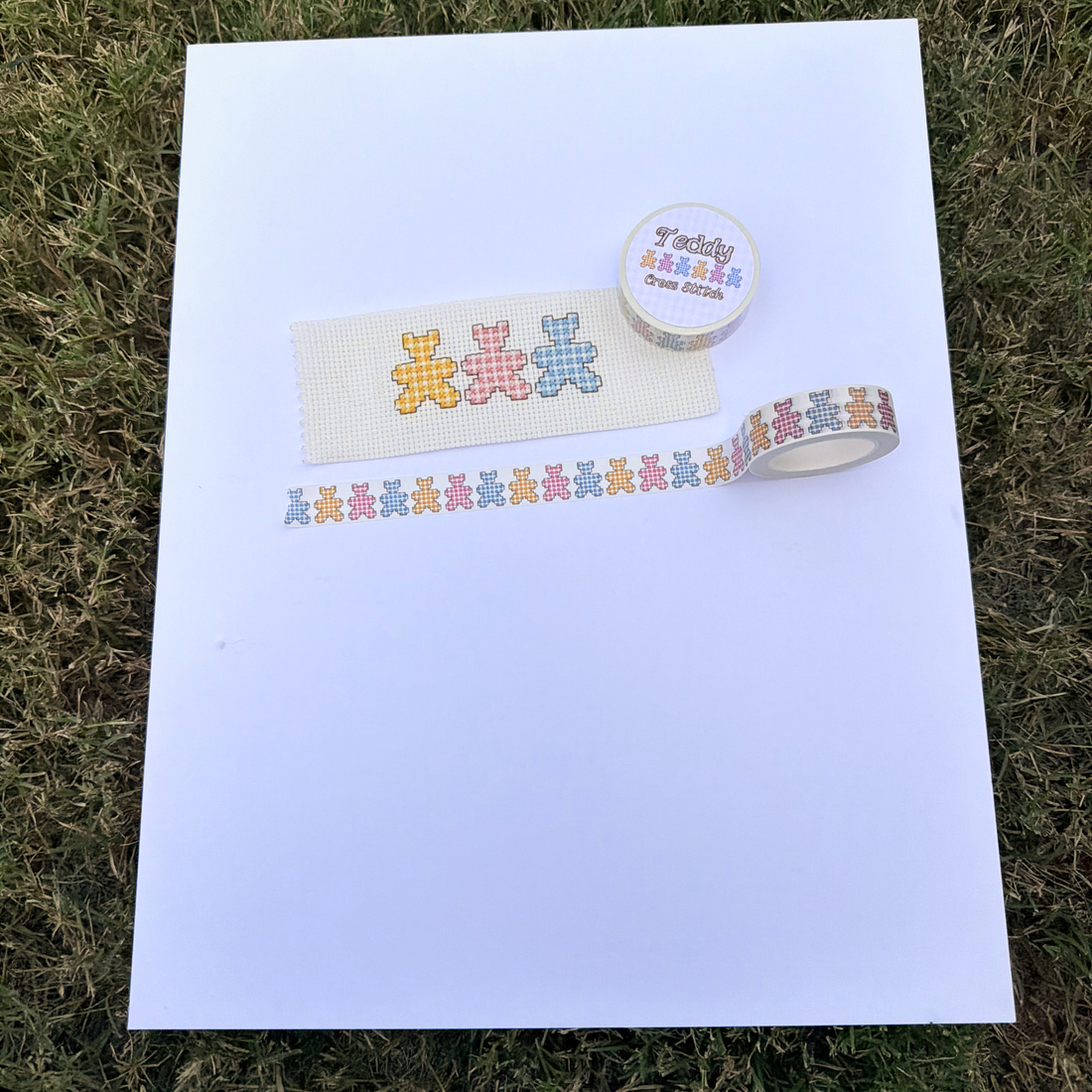 Teddy Cross Stitch Washi Tape