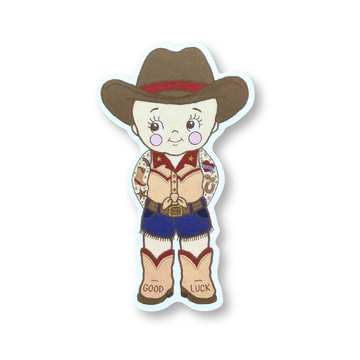 Good Luck Cowgirl Sticker