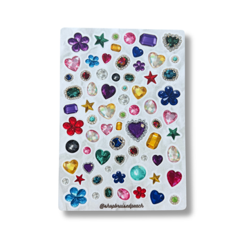 Rainbow Rhinestones Sticker Sheet