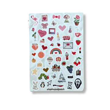 Moms Rainbow Cross Stitch Sticker Sheet
