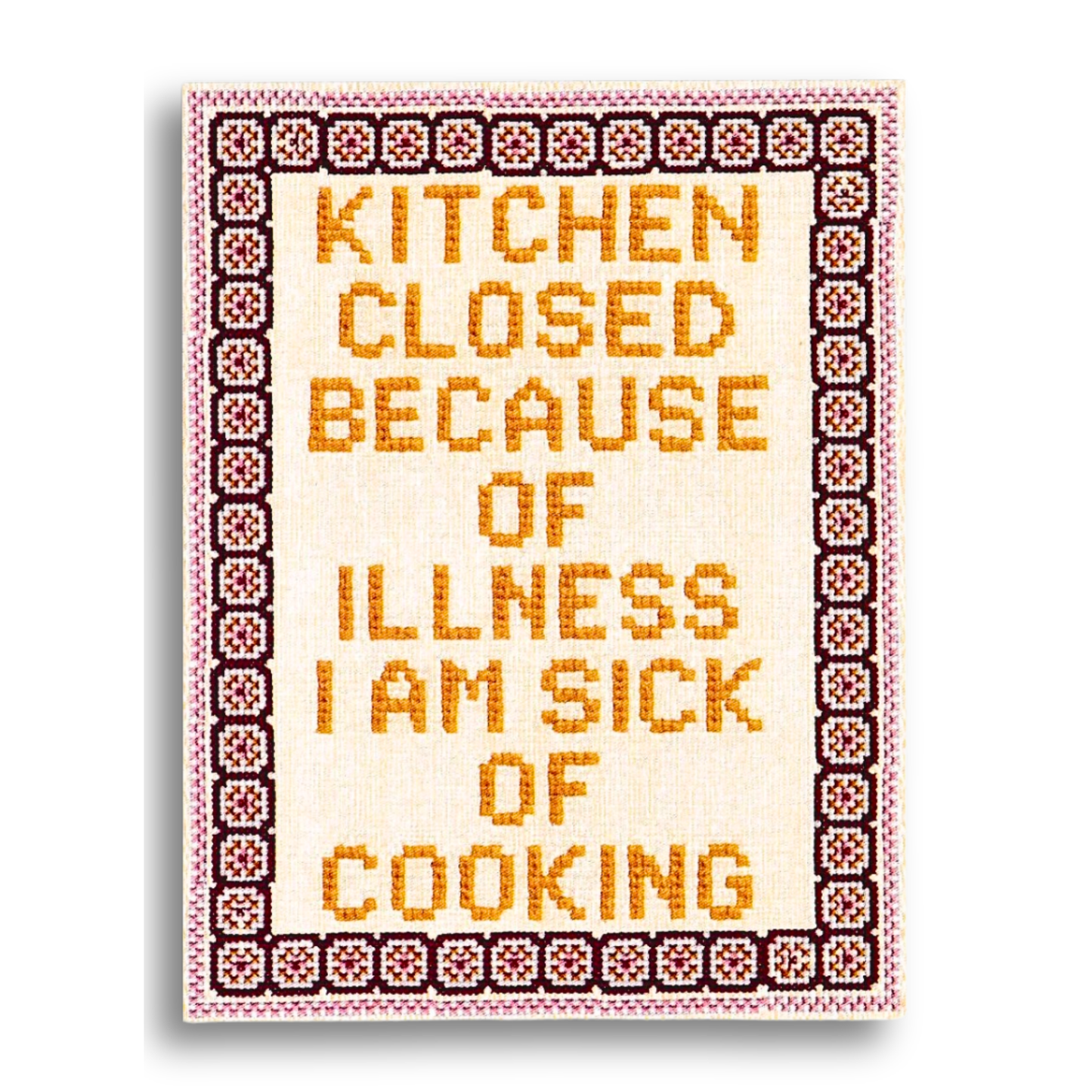 Cross Stitch Kitchen Closed Postcard