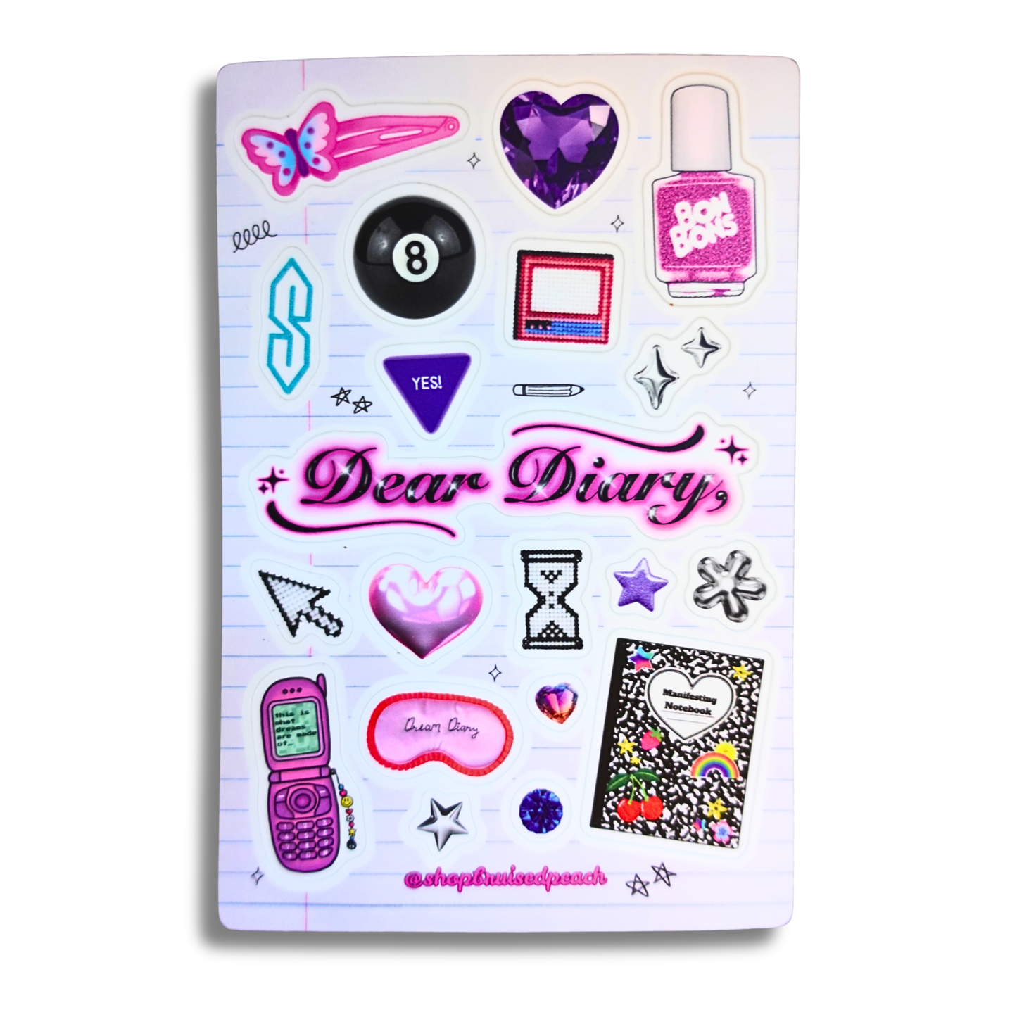 Dear Diary Sticker Sheet