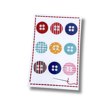 Button Postcard | Original Artwork by Alyssa