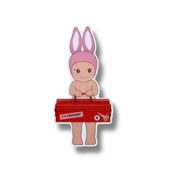 I Love Things Bunny Die Cut Sticker | Waterproof Vinyl Sticker for Junk Journals, Laptops &amp; Water Bottles
