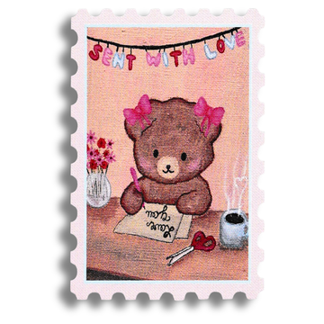 Sent With Love Bear Art Card
