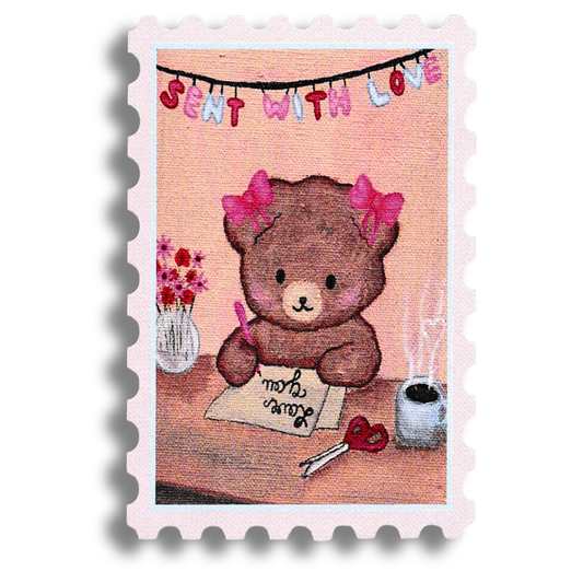 Sent With Love Bear Art Card