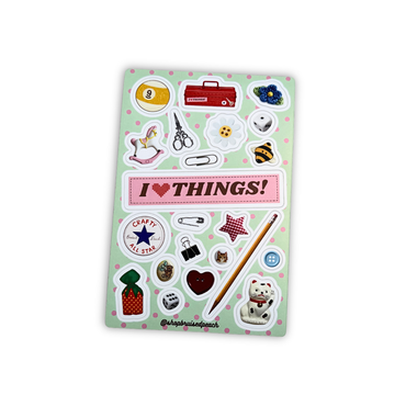 Trinket Treasure Hunt Sticker Sheet | Vintage Treasures &amp; Tiny Collectibles