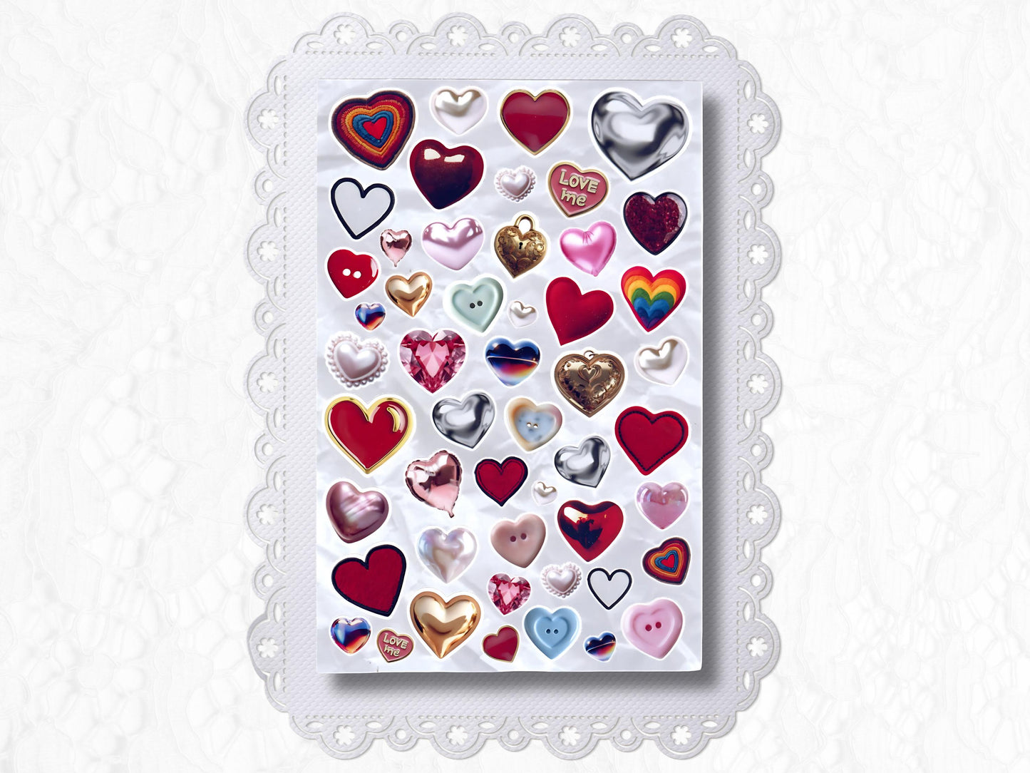 Back to the Basics Hearts Sticker Sheet